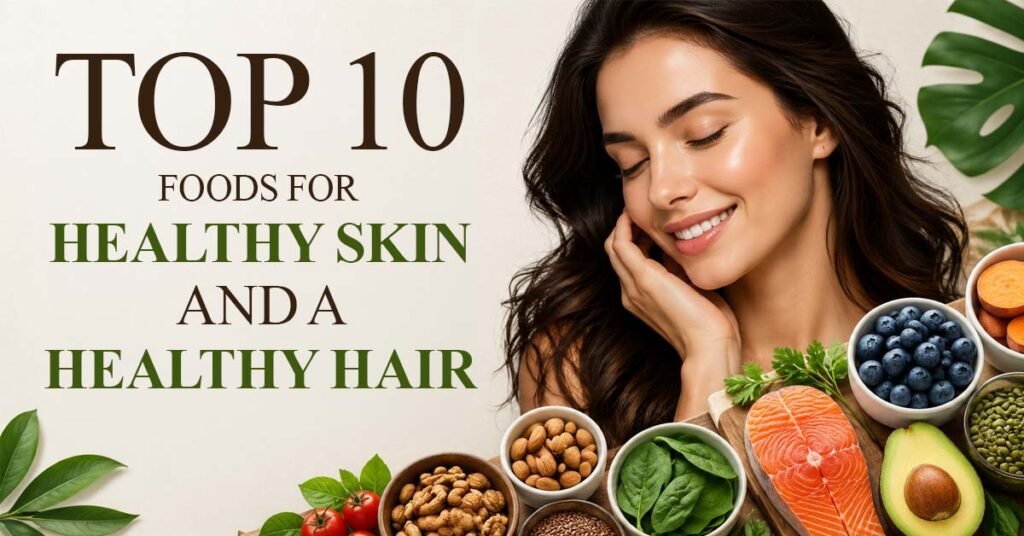 Top 10 Foods for Healthy Skin and a Healthy Hair 1 1