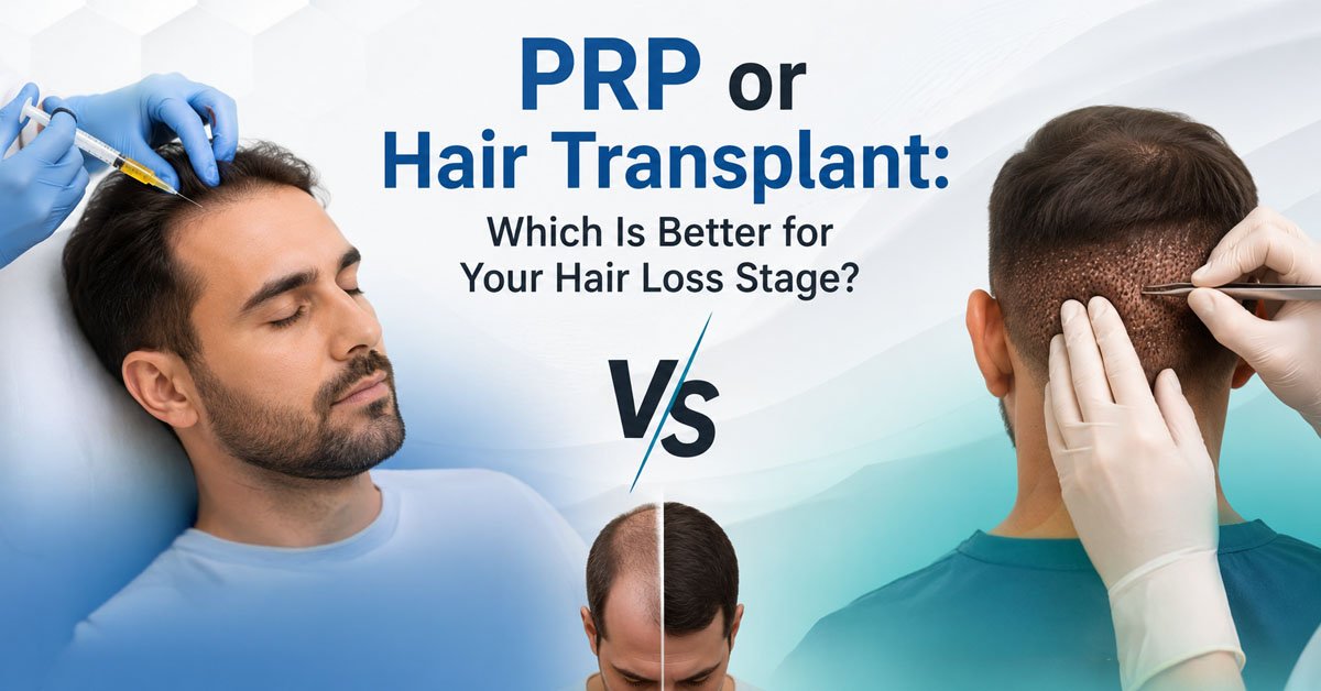 PRP or Hair Transplant: Which Is Better for Your Hair Loss Stage?