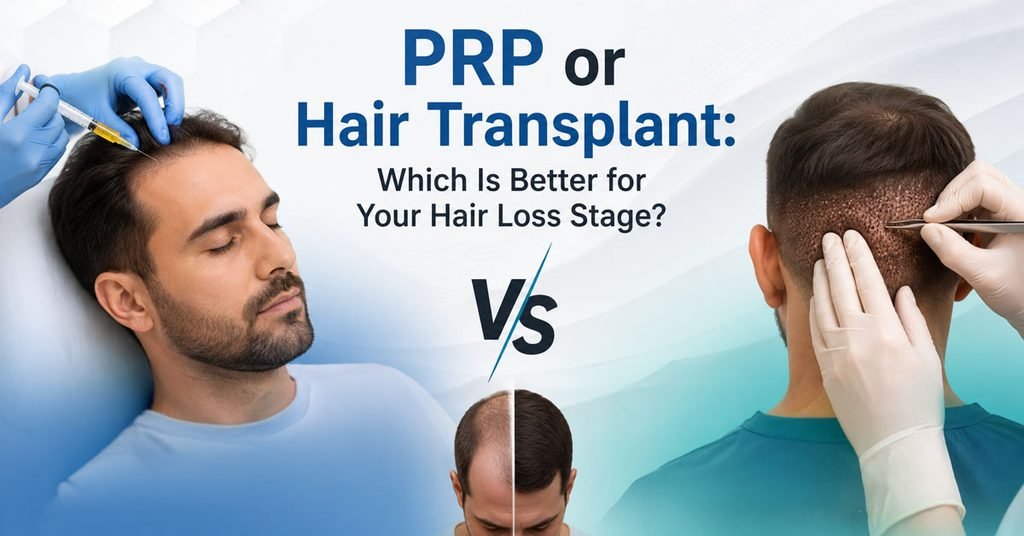 PRP or Hair Transplant Which Is Better for Your Hair Loss Stage 1