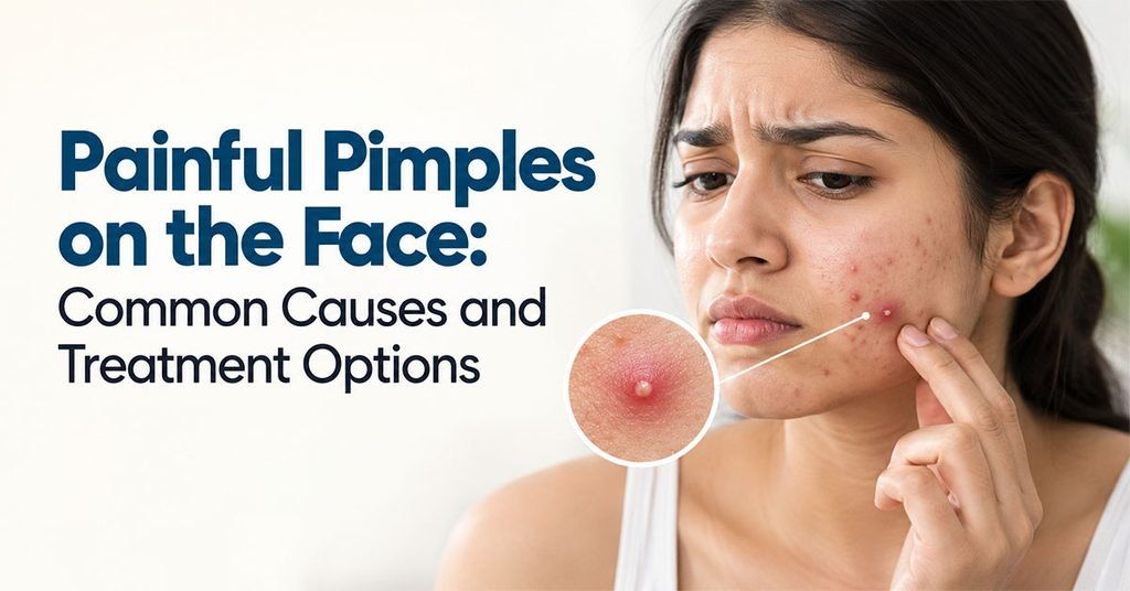 Painful Pimples on the Face: Causes and Treatment Options 1 Painful Pimples on the Face Common Causes and Treatment Options 1